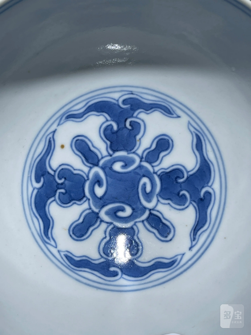 清道光 青花松竹梅纹碗 - 图6